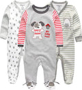 Kiddiezoom Baby and Toddler Boys'Snug Fit Footed One-Piece Romper Jumpsuit Cotton Cotton Footed Outfit