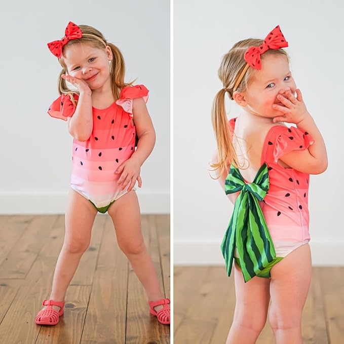 Toddler Girl Baby Ruffles Mermaid Fish Scale Swimsuit One Piece Swimwear Bathing Sunsuit