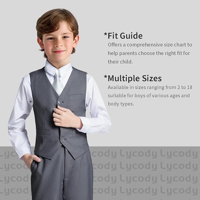 Boys Vest Set Formal Dress Suits Wedding Outfit Dresswear