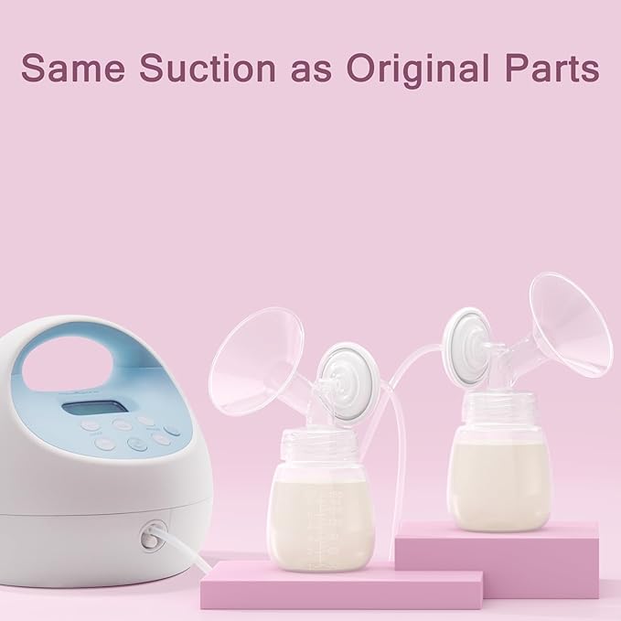 24 mm Flange Compatible with Spectra S2 S1 9 Plus Ameda MYA Motif Luna Cimilre Breast Shield, Duckbill Valves Replacement, Replace Wide Mouth Flange