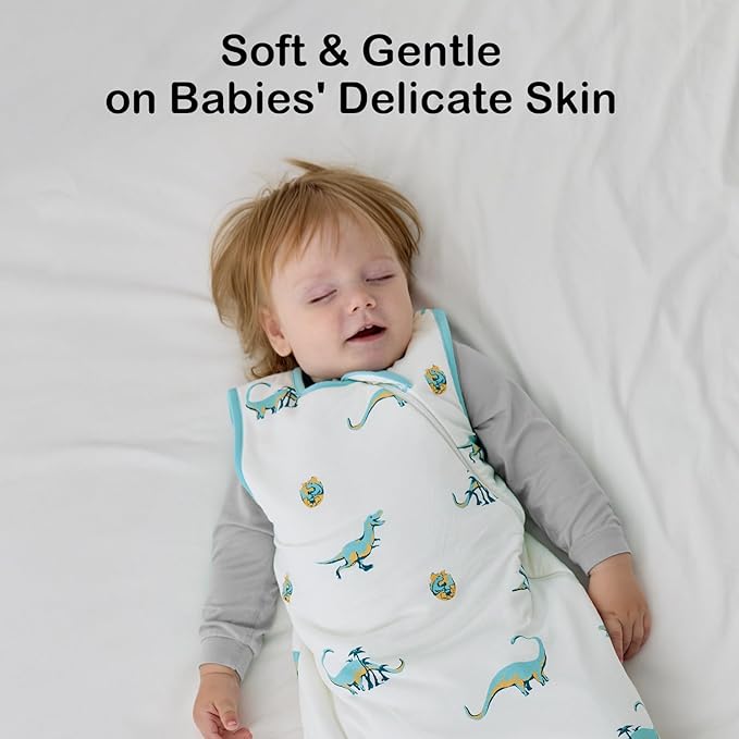 BubblePanda Rayon Made from Bamboo Sleep Sack 0-6 Months 0.5 Tog Soft Newborn Sleep Sack 3-6 Months for Infant Babies 2-Way Zipper Wearable Blanket Baby 0-3 Months
