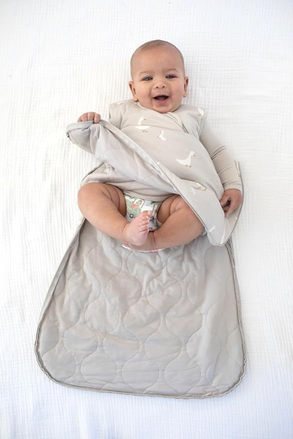 GUNAMUNA günamüna Unisex Baby, Toddler Wearable Blanket, Sleeping Bag Bamboo Rayon, Sleep Sack with Diaper Zipper, 1.0 TOG