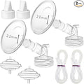 PumpMom 21mm Flange Pump Parts for Spectra S2 S1 9 Plus Breastpump, Flange Valve Tubing Backflow Protector, Not Original Spectra S2 Accessories (21mm)