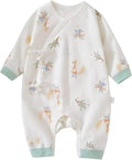 100% Organic Cotton Soft 0-6 Months Unisex Footless Newborn Baby Sleepers Pajamas Romper Boys Girls Long Sleeve