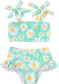 YOUNGER TREE Toddler Girls Two Pieces Swimsuit Color Block Stripe Swimwear Summer Beach Bathing Suit 18M-5T