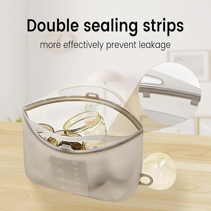 Silicone Microwave Steam Sterilizer Bag for Baby Reusable Quick Sterilizing Bag for Bottles Breast Pump Parts Toddler Accessories Great for Travel - 2000ml White