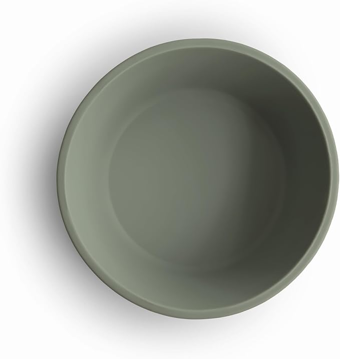 mushie Silicone Suction Bowl | BPA-Free Non-Slip Design (Dried Thyme)