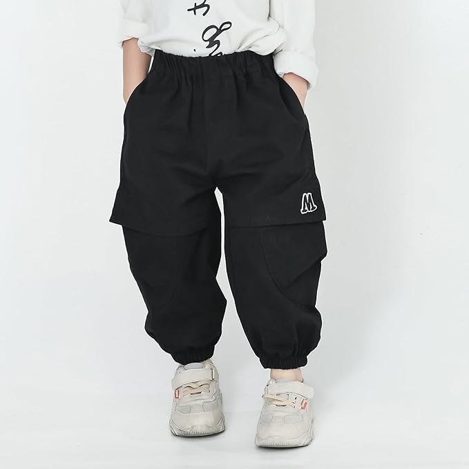 MINI PANDA Toddler Pants Boys& Girls, Relaxed Stretch Twill Toddler Casual Pants