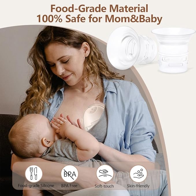 4pcs Flange Insert 19mm Compatible with eufy S1 Pro/S1/E10/E20 Wearable Breast Pump, Replace for eufy Breast Pump Sizing Insert, Fit for eufy Pump Replacement Parts