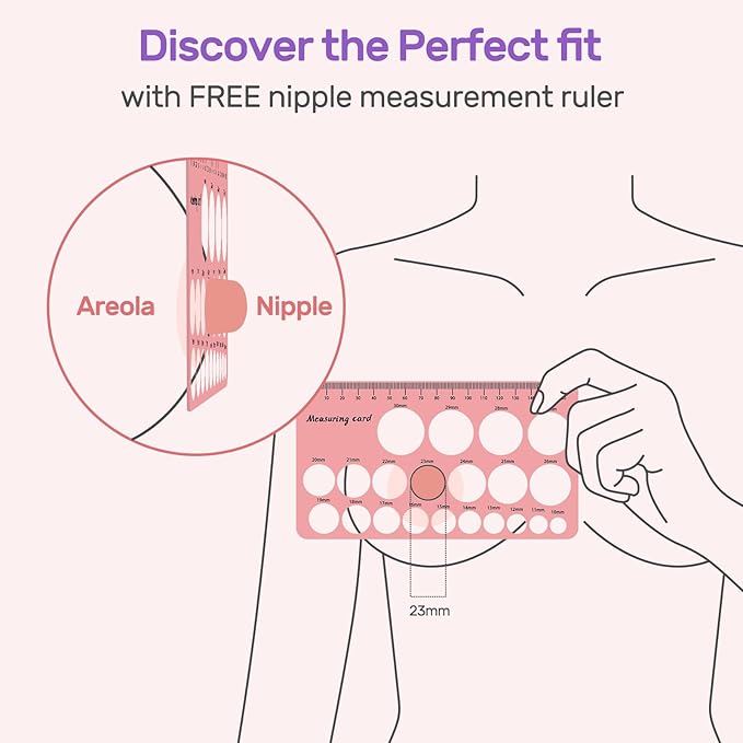 Nuliie 10PCS Silicone Flanges Insert Replacement Kit, Flange Sizing Kit 13/15/17/19/21mm for 24mm Flange/Shield Breast Pumps, Pumping Essential Kit for Moms