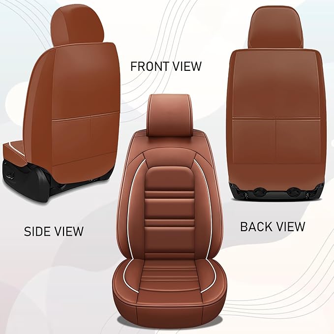 Seat Cover for Equinox 2005-2025 | Car Seat Covers Front Seats, Waterproof Seat Protectors, Automotive Front Seat Covers (Front Seat, Coffee)