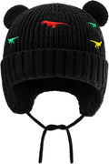 XIAOHAWANG Baby Hat Cute Bear Toddler Earflap Beanie Warm for Fall Winter