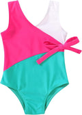 Happy Town Toddler Swimsuit Girl One Piece Bathing Suit Color Block Swimwear Baby Summer Beach Wear