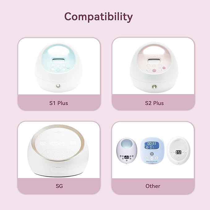 16 mm Flange Compatible with Spectra S2 S1 9 Plus Ameda MYA Motif Luna Cimilre Breast Shield, Duckbill Valves Replacement, Replace Wide Mouth Flange