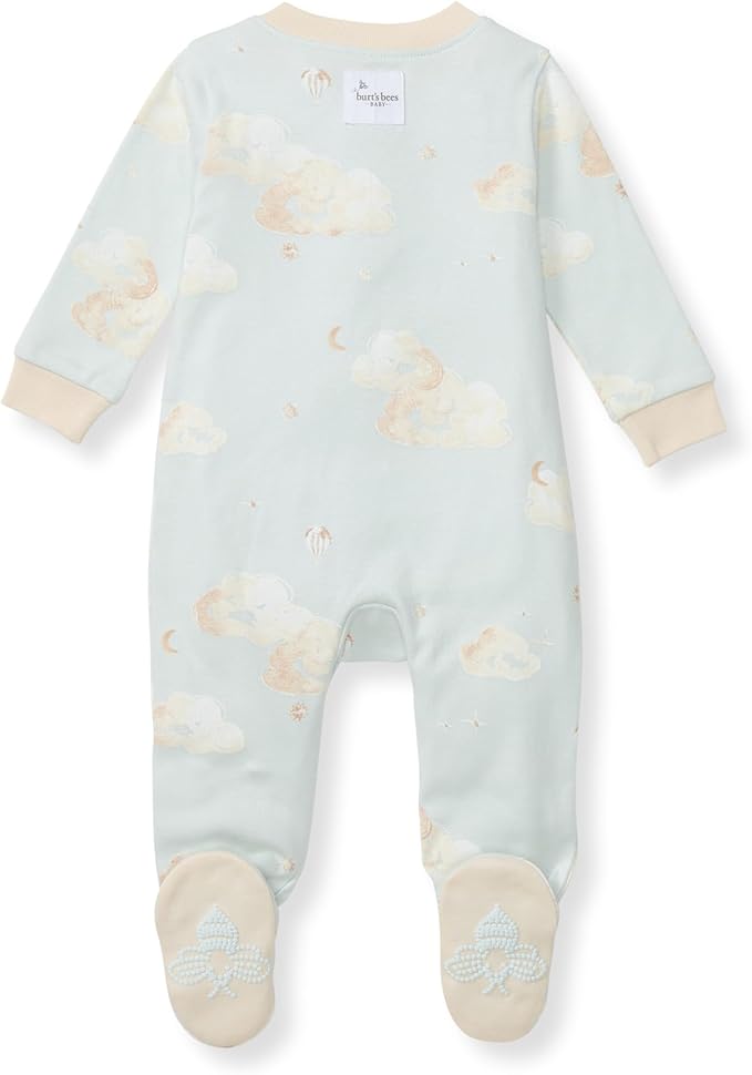 Burt’s Bees Baby Boys' One-Piece Sleep and Play 100% Organic Cotton PJs
