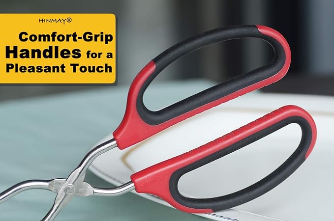 Stainless Steel Scissor Tongs 10-Inch and 12-Inch Set, Set of 2