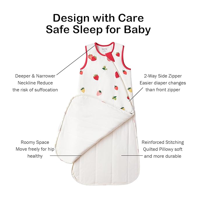 BubblePanda Rayon Made from Bamboo Sleep Sack 0-6 Months 0.5 Tog Soft Newborn Sleep Sack 3-6 Months for Infant Babies 2-Way Zipper Wearable Blanket Baby 0-3 Months