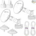PumpMom-us 18mm Flange Pump Parts for Spectra S2 S1 9 Plus Breastpump, Flange Valve Tubing Backflow Protector, Not Original Spectra S2 Accessories (18mm)