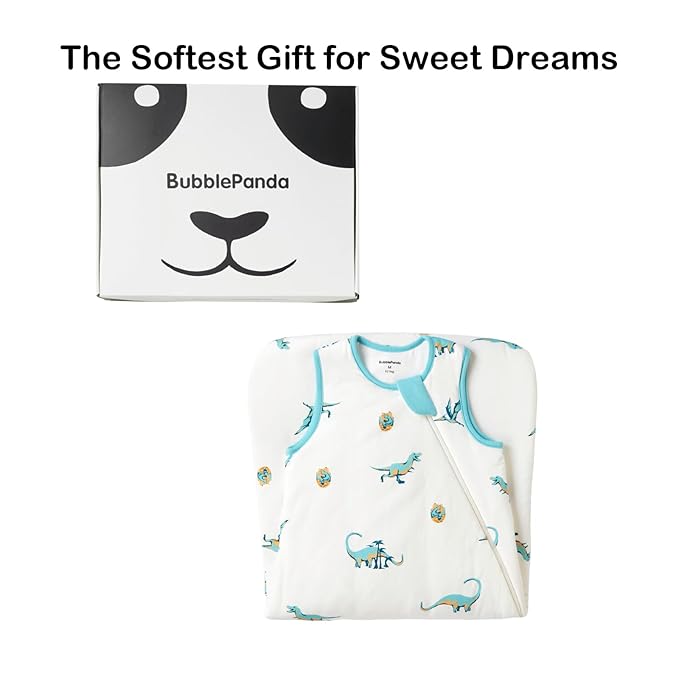 BubblePanda Rayon Made from Bamboo Sleep Sack 12-18 Months 0.5 Tog Soft Lightweight Toddler Sleep Sack 1t for Babies 2-Way Zipper Wearable Blanket Baby 12 Months