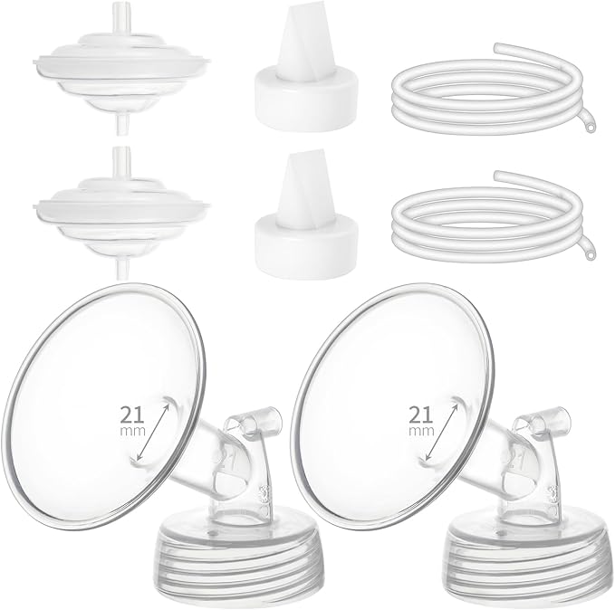 Breastpump Parts Compatible with Spectra S1 S2 9 Plus Motif Luna Ameda MYA Cimilre 21mm Flange Valve Tube Backflow Protector Replacement Kit for Spectra Accessories/Parts