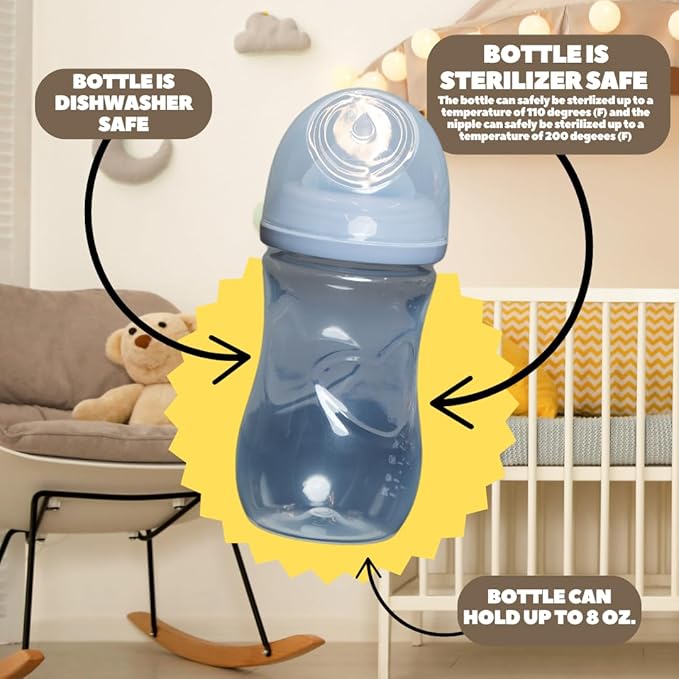 American Beer Themed Coozies for Baby Bottles - Funny Gift for New Parents & Baby Showers - (2 Premium Designed Neoprene Coozies + BPA/Lead/Phthalate Free Bottle Included)
