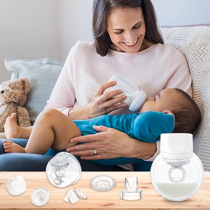 Two Full Milk Collector Cup Sets with 17mm Flange Compatible with Momcozy S12 Pro/S9 Pro Breast Pump, NOT for S9/S12, Replacement Pump Parts with Duckbill Valve, Flange, Diaphragm, Linker, Collector