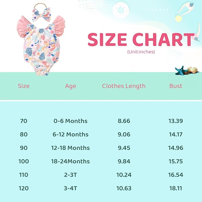 Toddler Girl Baby Ruffles Mermaid Fish Scale Swimsuit One Piece Swimwear Bathing Sunsuit