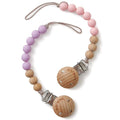 SAMiGO Pacifier Clips for Baby Girls Silicone Paci Holders Binky Clips - 2 Pack