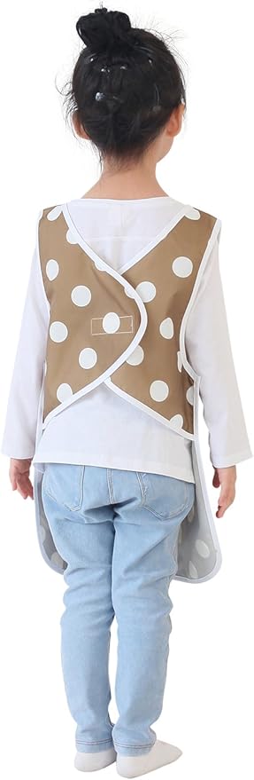 Kids Painting Apron – Waterproof Art Smock for Toddlers & Preschoolers, Messy Play, Baking, Crafts, Cooking, Mealtime