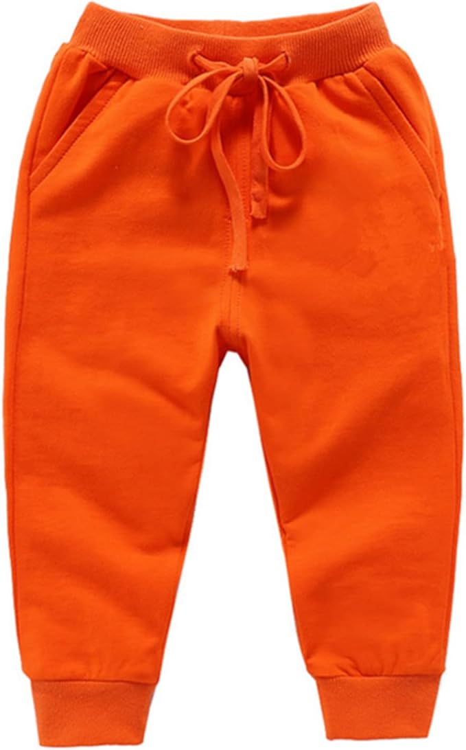 CuteOn Unisex Toddler Jogger Pants Kids Cotton Elastic Waist Winter Baby Sweatpants Pants 1-5Years