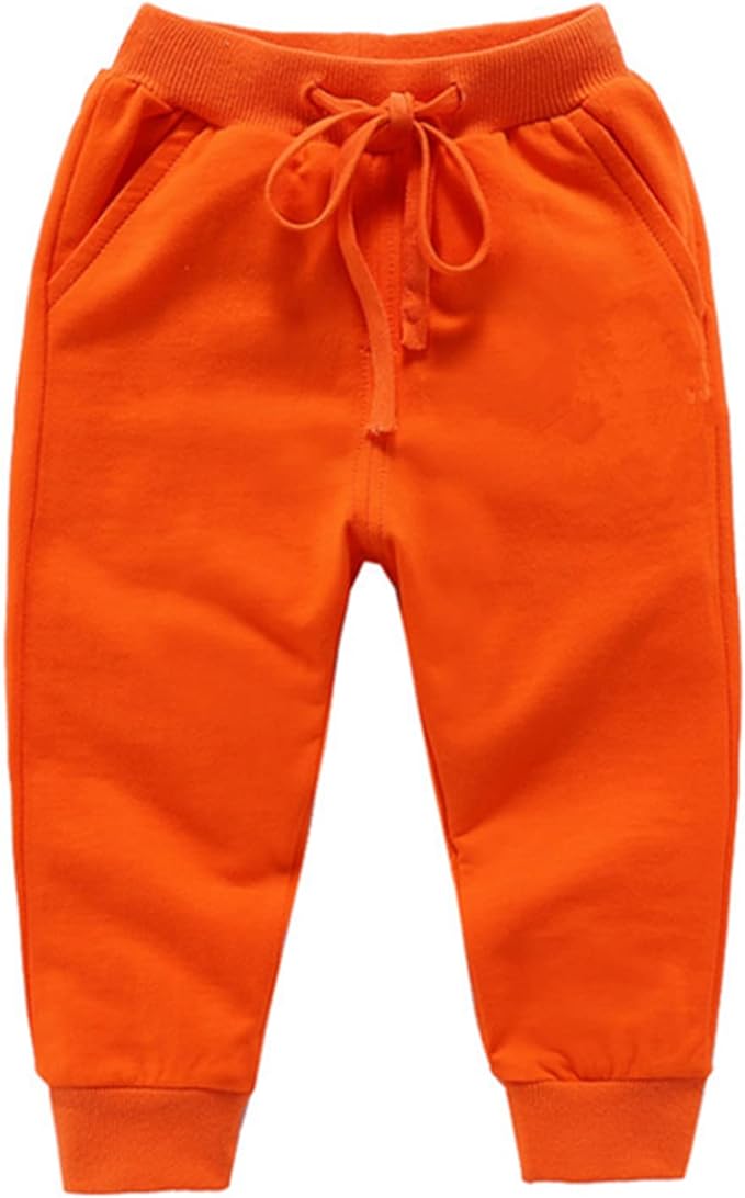 CuteOn Unisex Toddler Jogger Pants Kids Cotton Elastic Waist Winter Baby Sweatpants Pants 1-5Years