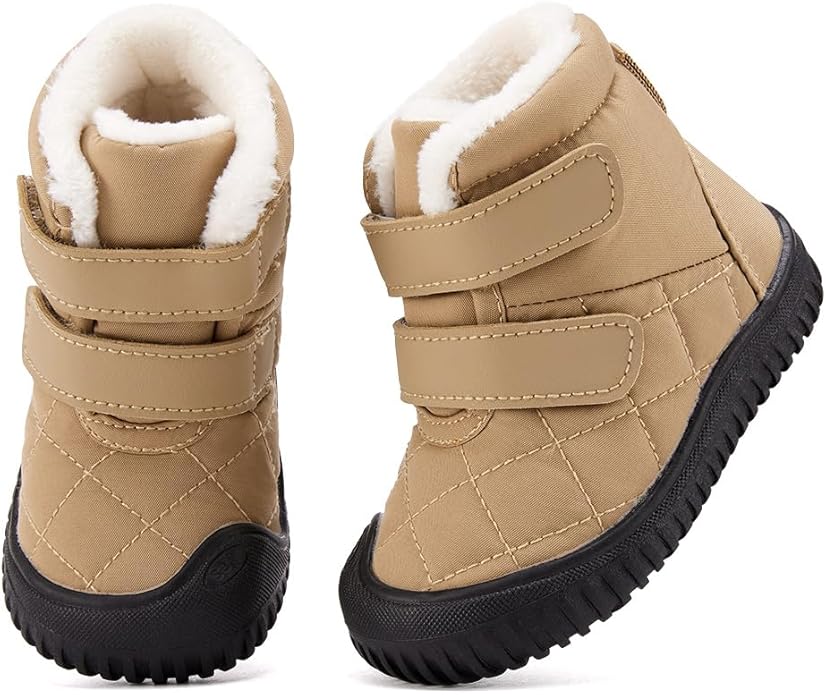 BMCiTYBM Toddler Baby Snow Boots Winter Shoes Boys Girls Cold Weather Baby Faux Fur Shoes