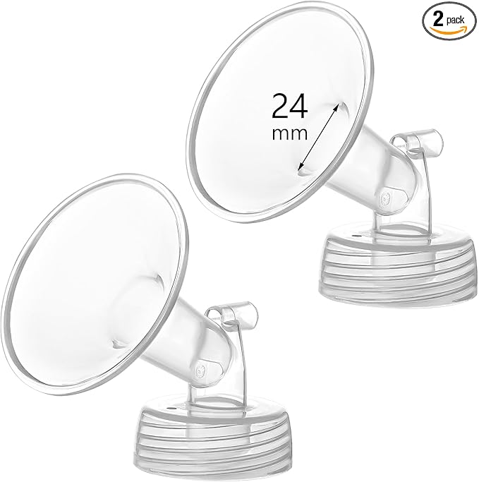 24mm Flange Compatible with Spectra S1 S2 9 Plus Synergy Gold Breastpump Replacement to Spectra Pump Parts and Flange; Not Original; Replaces Shield