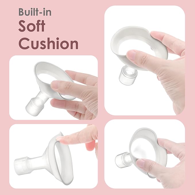 Maymom MyFit Comfy Series 17 mm Two-Piece Design Breastshield Compatible with Medela Breast Pump Parts; Replace Medela Shields; Fit MaxFlow Flex Connector; 2pc