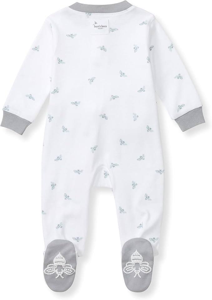 Burt’s Bees Baby Boys' One-Piece Sleep and Play 100% Organic Cotton PJs