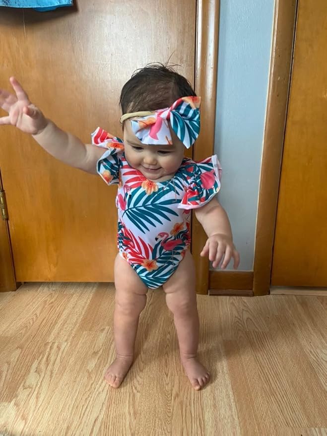 Toddler Girl Baby Ruffles Mermaid Fish Scale Swimsuit One Piece Swimwear Bathing Sunsuit