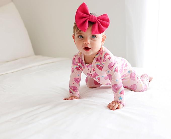 Posh Peanut Convertible Baby Sleepers - Girls Footless Baby Pajamas with 2 Way Zipper for Easy Diaper Changes