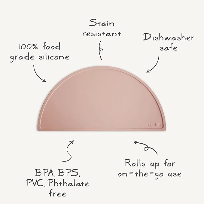 mushie x Bluey Silicone Placemat for Kids | BPA-Free Non-Slip Design (Bluey Sage)