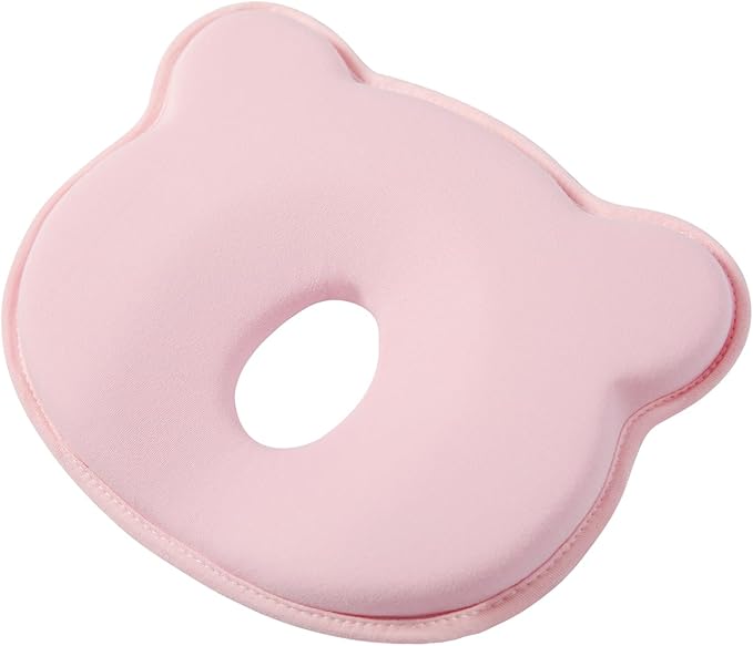 Memory Foam Baby Pillow, Portable Cartoon Bear Soft and Cozy Pillow, Breathable Bedding Set for Infants for Small Boys and Girls,Green