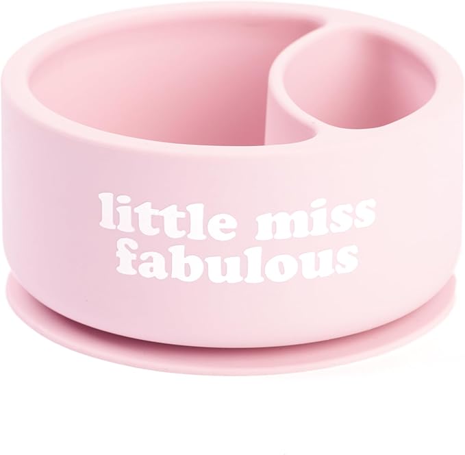 Bella Tunno Silicone Suction Bowl & Spoons for Toddlers & Babies, Food Grade BPA Free Silicone, Non Slip Base, Microwave & Dishwasher Safe, Ideal Baby-Led Weaning Bowl, Miss Mess/Love First Bite