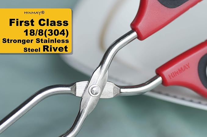 Stainless Steel Scissor Tongs 10-Inch and 12-Inch Set, Set of 2