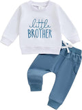 Toddler Baby Boy Fall Winter Outfit Long Sleeve Letter Print Sweatshirts and Jogger Pants Infant Boy Clothes
