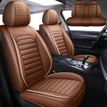 Leather Car Seat Covers for Toyota Corolla 2006-2024,Car Seat Covers Full Set,Seat Covers with Safety,Waterproof Seat Cover Compatible Airbag(5pcs Coffee Standard)