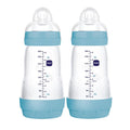 MAM Easy Start Anti-Colic Baby Bottle 9 oz, Medium Flow, Breastfeeding-Like Silicone Nipple Bottle, Reduces Colic, Gas, & Reflux, Easy-to-Clean, BPA-Free, Vented Baby Bottles for Newborns, 2+ Months