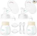 Breast Pump Parts Compatible with Spectra S1/S2/9 Plus, Not Original Accessories, Full Set Replacements Include 17mm Flanges, Valves, Backflow Protectors (Duckbills Included), Tubings and Bottles