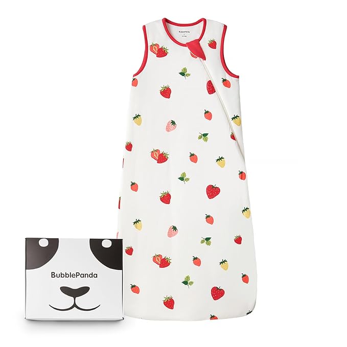 BubblePanda Rayon Made from Bamboo Sleep Sack 0-6 Months 0.5 Tog Soft Newborn Sleep Sack 3-6 Months for Infant Babies 2-Way Zipper Wearable Blanket Baby 0-3 Months