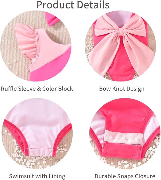 Toddler Girl Baby Ruffles Mermaid Fish Scale Swimsuit One Piece Swimwear Bathing Sunsuit