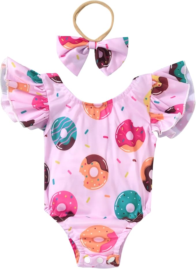 Toddler Girl Baby Ruffles Mermaid Fish Scale Swimsuit One Piece Swimwear Bathing Sunsuit