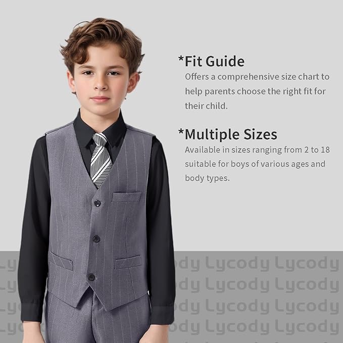Boys Vest Set Formal Dress Suits Wedding Outfit Dresswear