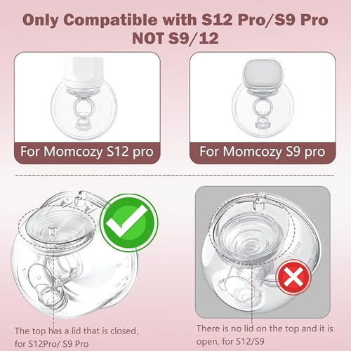 1pcs Beast Pump Milk Collector Cup Only Compatible with Momcozy S12 Pro/S9 Pro Breast Pump,NOT for S9/S12, S12Pro/S9pro Wearable Breast Pump Replacement Accessories